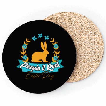 Discover Peepin It Happy Easter Bunny Egg For Funny Easter Coasters