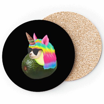 Discover Happy unicorn avocado Coasters