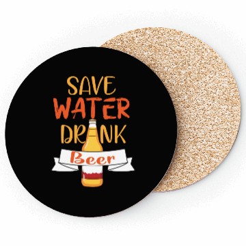 Discover Save Water Drink Beer Funny Beer Coasters