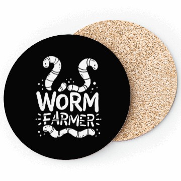 Discover Worm Farmer Vermiculture Composting Farming Coasters
