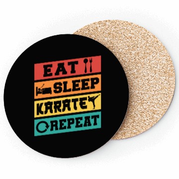 Discover Karate Belt Eat Sleep Karate Repeat Coasters