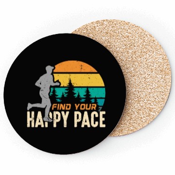 Discover Trail Running Find Your Happy Pace Retro Running Coasters