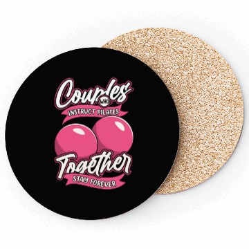 Discover Pilates Instructor Teacher Couple Coasters