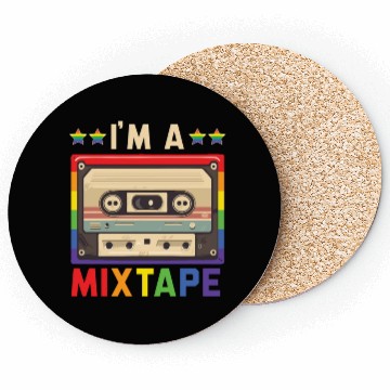 Discover I'm A Mixtape Rainbow Pride Month LGBTQ Gay Pride Coasters