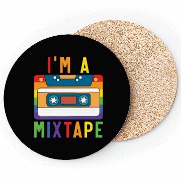 Discover I'm A Mixtape Rainbow Pride Month LGBTQ Gay Pride Coasters