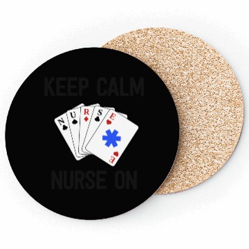 Discover Funny Nurse Life Paramedic Gift Keep Calm Card Coasters