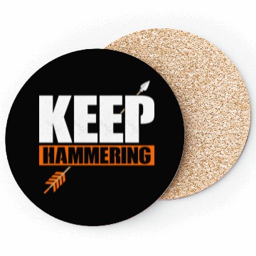 Discover Keep Hammering Bow & Arrows Target Archery Coasters