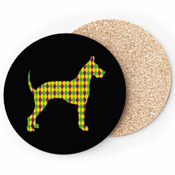 Discover Harlequin Great Dane Silhouette Coasters