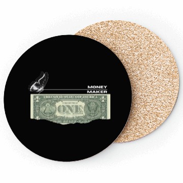 Discover Black Vintage Money Coasters