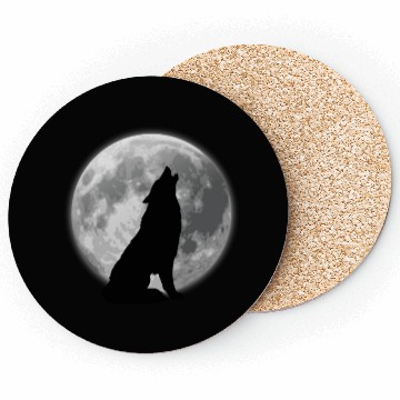 Discover Halloween Wolf Moonlight Wildlife Animal Design. Coasters