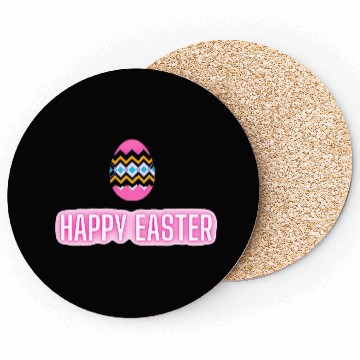 Discover Happy easter colored eggs design Coasters