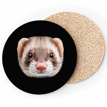 Discover Cute Ferret Face Coasters
