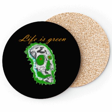 Discover life is green Coasters