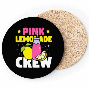 Discover Funny Pink Lemonade Crew Lemon Juice Bossfruit lov Coasters