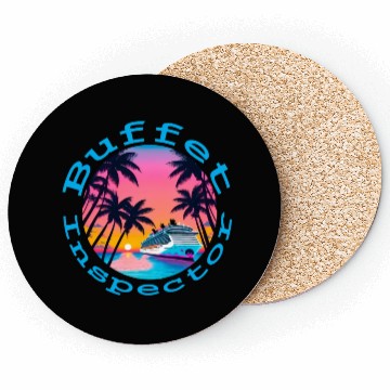 Discover Cruise Ship "Buffet Inspector" (Font 1) Coasters