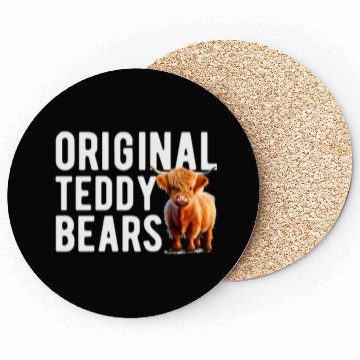 Discover Original Teddy Bears Highland Cow Scottish Cattle Coasters