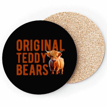Discover Original Teddy Bears Highland Cow Scottish Cattle Coasters
