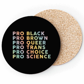 Discover Pro Black, Brown, Queer, Trans, Choice, Science Coasters