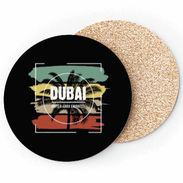 Discover Dubai United Arab Emirates Artistic Palm Tree Coasters