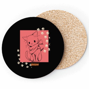 Discover meow cat for cat lover Coasters