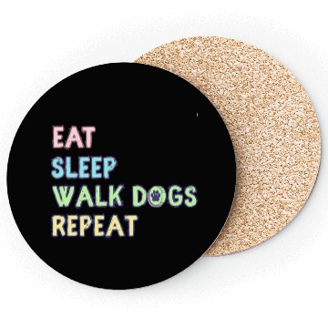 Discover Eat Sleep Walk Dog Repeat Walking Coasters