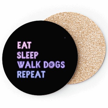 Discover Eat Sleep Walk Dog Repeat Walking Coasters