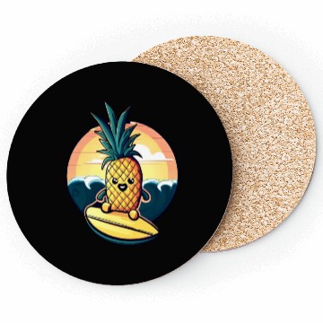 Discover Kawaii pineapple on at sunset Coasters