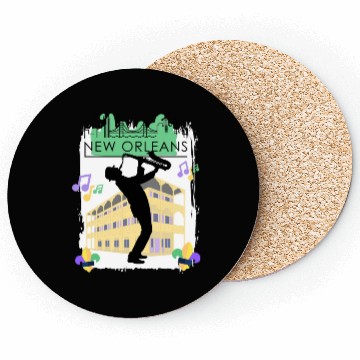 Discover Mardi Gras New Orleans Louisiana City Jazz Music Coasters