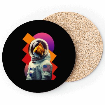 Discover First Adventure with the Brave Goldfish Astronauts Coasters