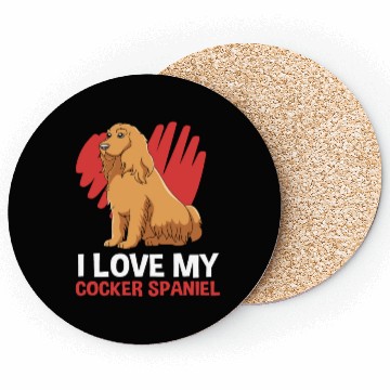 Discover Dog Lover I Love My Cocker Spaniel Coasters