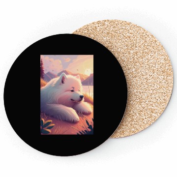 Discover Samoyed Nature Coasters