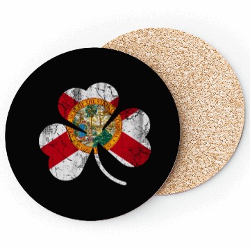 Discover Florida Flag shamrock Irish st Patrick s Day Coasters