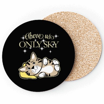 Discover Above Only Sky Cat Night Coasters