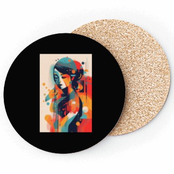 Discover Abstract Face Art - Embracing Imperfection Coasters