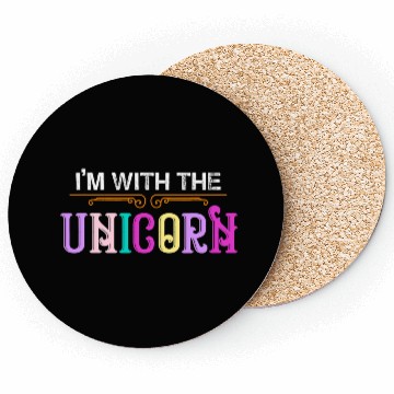 Discover Im With The Unicorn Trick or Treat Parent Costume Coasters