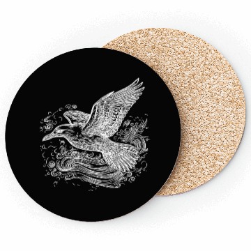 Discover Elegant Flying Seagull Over The Water Coasters