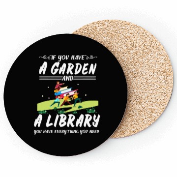 Discover Cute Library Librarian Gardening Coasters Book
