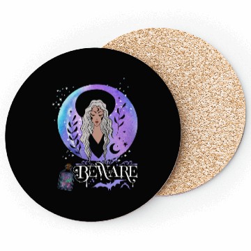 Discover Magic Witch Tarot cards Beware potion witchy hat Coasters