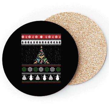 Discover Bird Christmas Tree Bird Lover Coasters