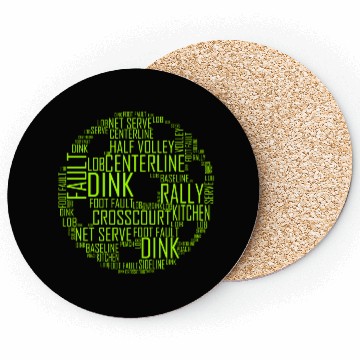 Discover Green Pickle Ball Coasters