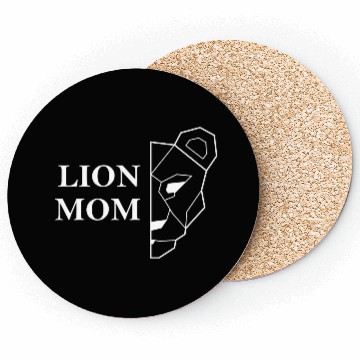Discover Lion Mom white Mother's Day Gift Coasters