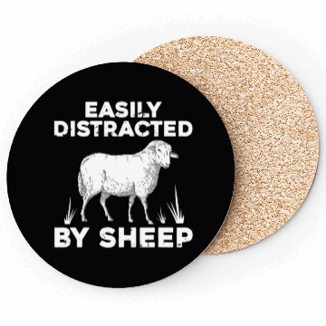Discover Cute Sheep For Men Women Lamb Farm Animal Farmer Coasters