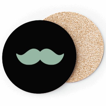 Discover Pastel Green Mustache November Man Cycling Coasters