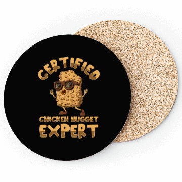 Discover Certified Chicken Nugget Expert Nugget Lover Coasters