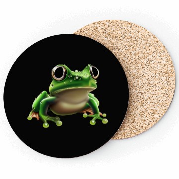 Discover Rain frog water drop frog Coasters