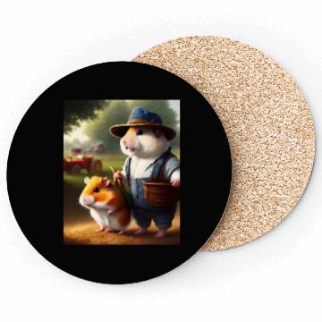 Discover Hamster Farmer Coasters