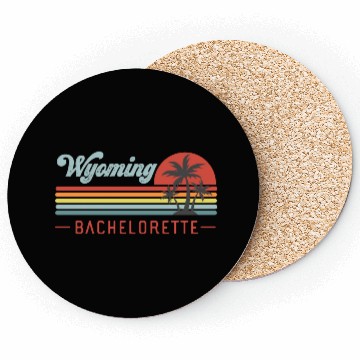 Discover Wyoming Bachelorette, Palm Trees & Vintage Sunset Coasters