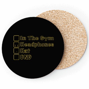 Discover Do Not Disturb, Headphones On, Gym Pump Cover Coasters