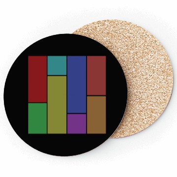 Discover Abstract modern art color combination in geometry Coasters