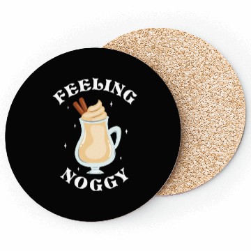 Discover Feeling Noggy Funny Eggnog Lover Christmas Themed Coasters